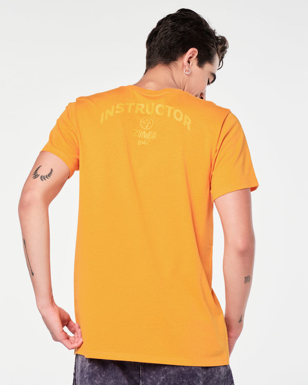 Zumba Gold Crew Neck Tee - Gold Orange