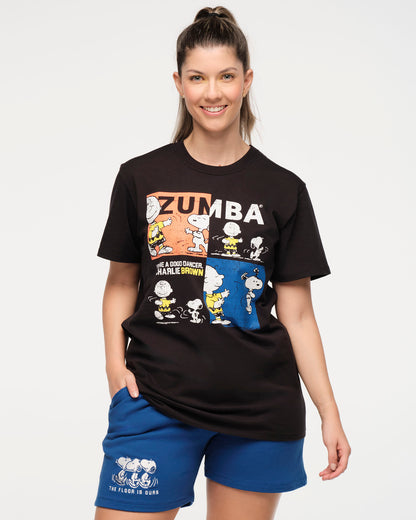 Zumba X Peanuts Crew Neck Tee - Black