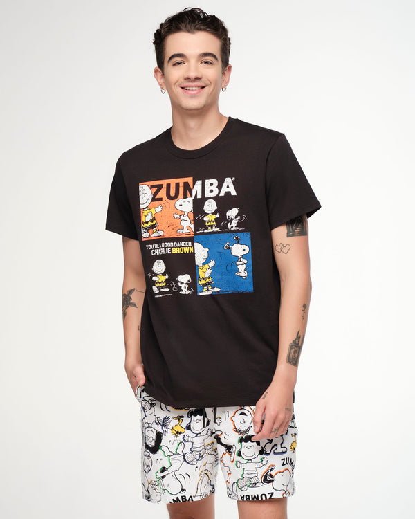 Zumba X Peanuts Crew Neck Tee - Black