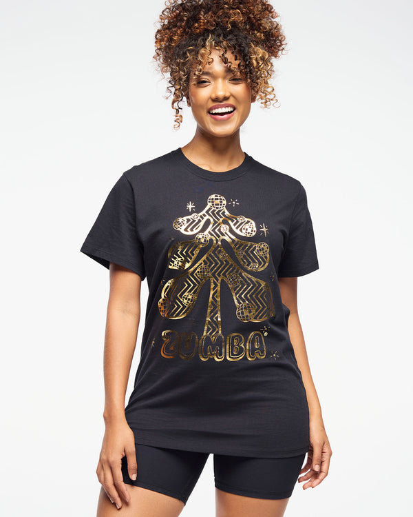 Zumba Holiday Crew Neck Tee - Black