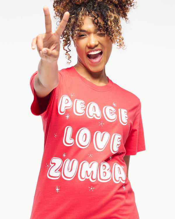 Zumba Holiday Crew Neck Tee - Red