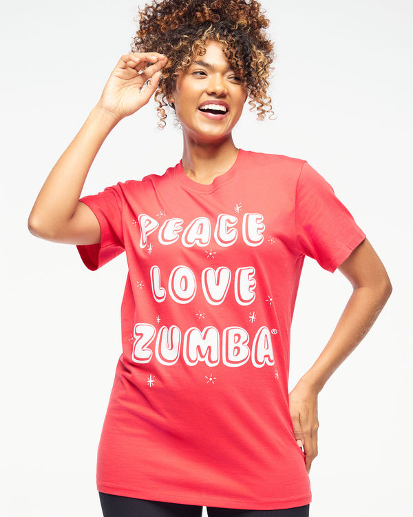 Zumba Holiday Crew Neck Tee - Red