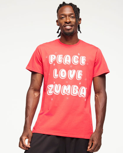 Zumba Holiday Crew Neck Tee - Red