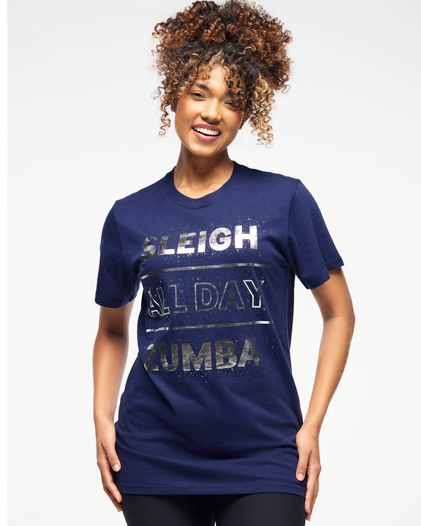 Zumba Holiday Crew Neck Tee - Indigo