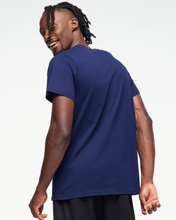 Zumba Holiday Crew Neck Tee - Indigo