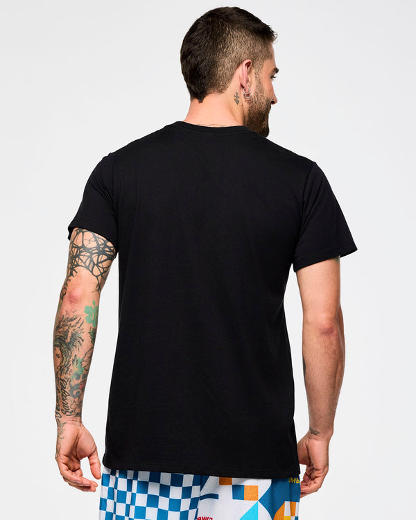 Zumba Rays Crew Neck Tee - Bold Black