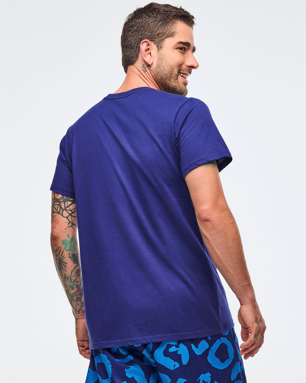 Sizzlin' Crew Neck Tee - Soft Navy