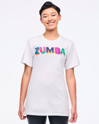 Zumba Multicolor Crew Neck Tee