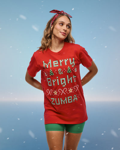 Zumba Holiday Unisex Crew Neck Tee - Red