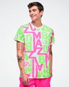 Dale-Z Unisex Crew Neck Tee - White/Green