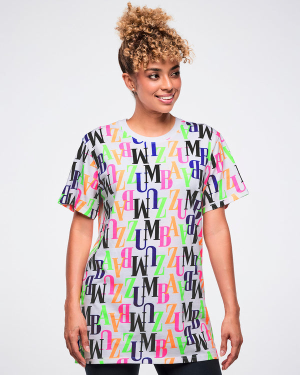 Dale-Z Unisex Crew Neck Tee - White/Multi