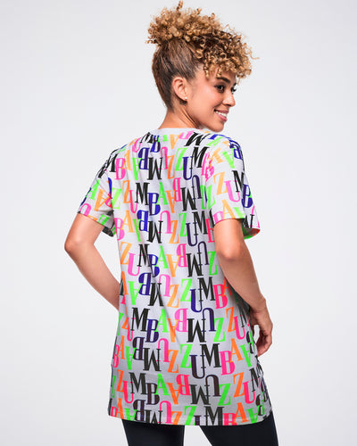 Dale-Z Unisex Crew Neck Tee - White/Multi
