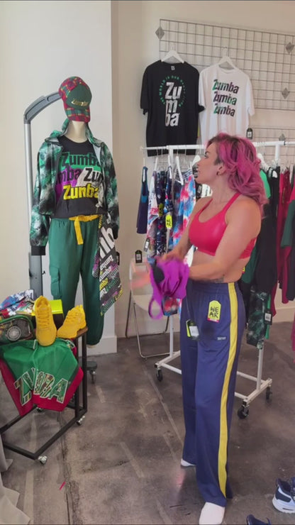 Apres Zumba Crop Woven Zip-Up Hoodie