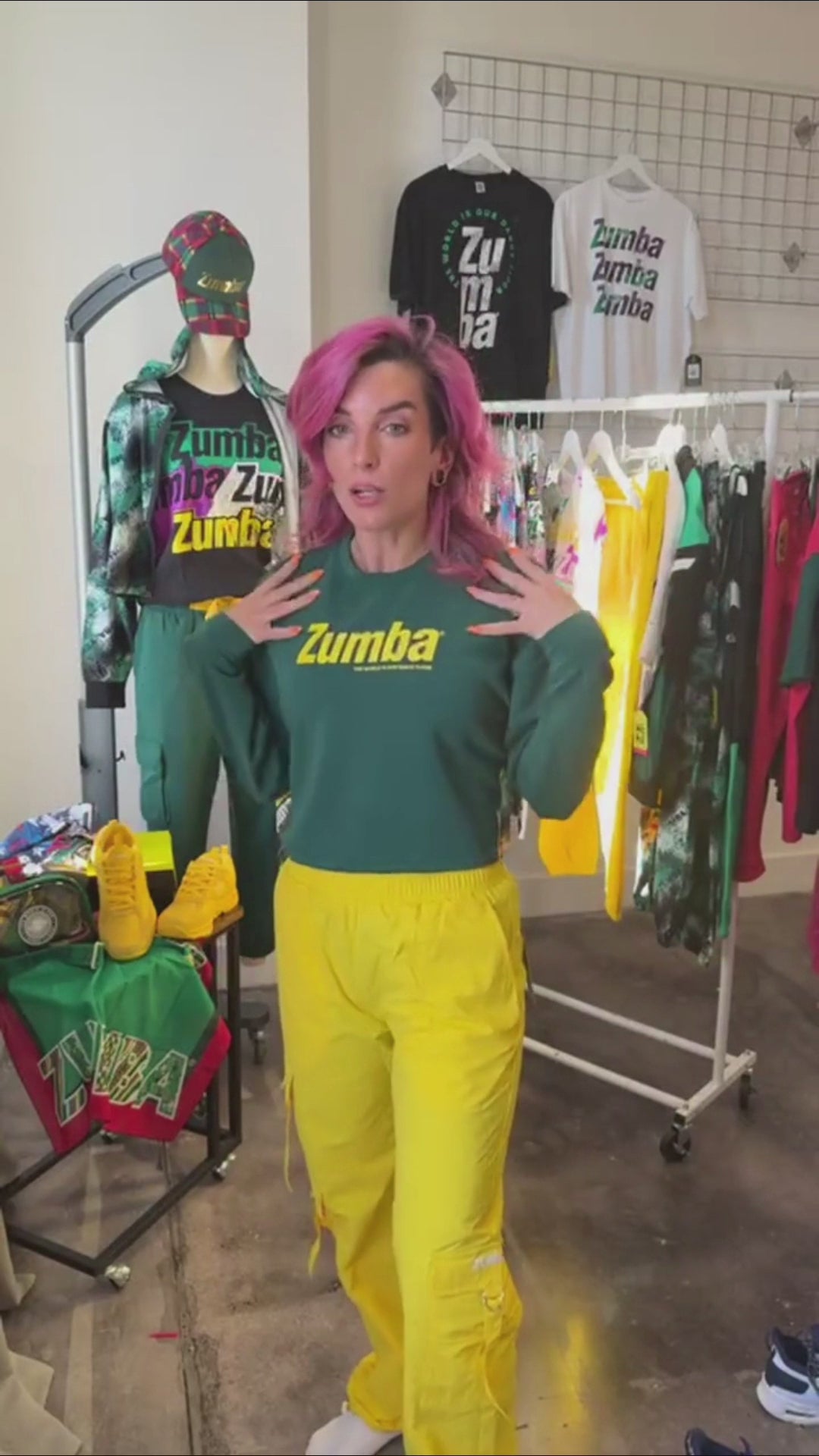 Apres Zumba Modal Long Sleeve Oversized Crop Top
